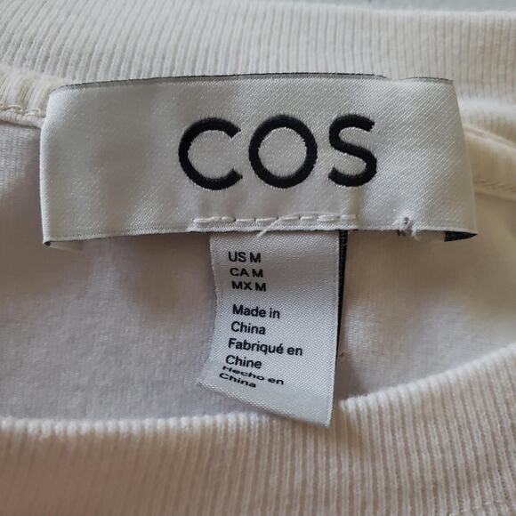 COS Dress Womens M Beige Short Sleeve Maxi T Shirt Le Bon shoppe style cotton - Picture 3 of 9